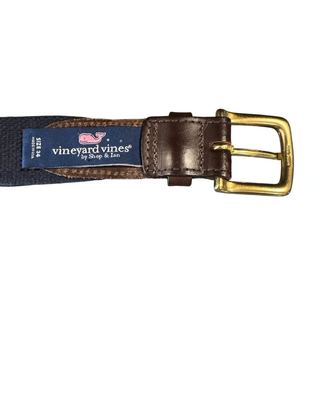Vineyard Vines Shamrock Canvas Club Belt 34